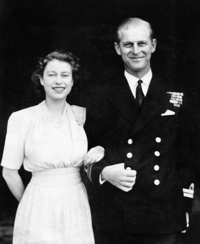 Elizabeth II et le prince Philip en 1947