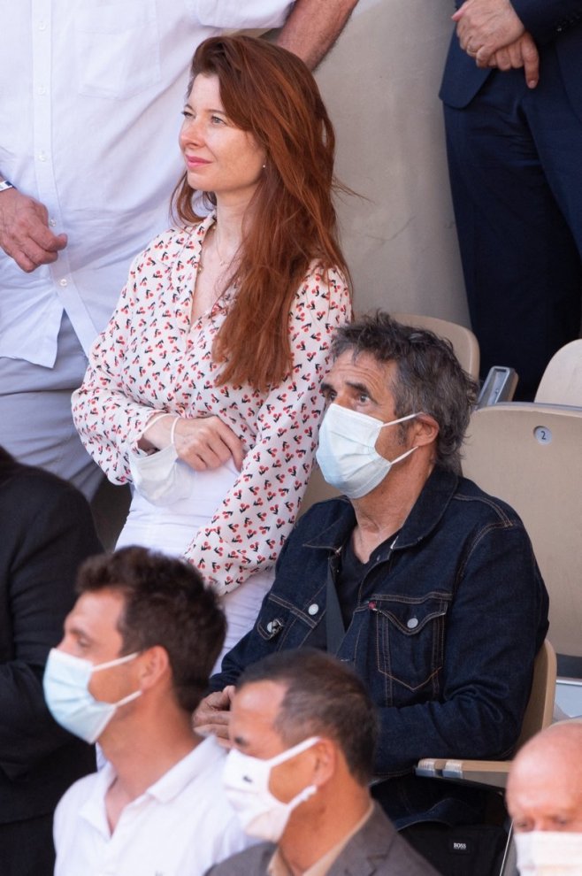 Hélène Grémillon et Julien Clerc à Roland Garros en 2021