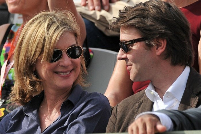 Michèle Laroque et François Baroin à Roland-Garros en 2012