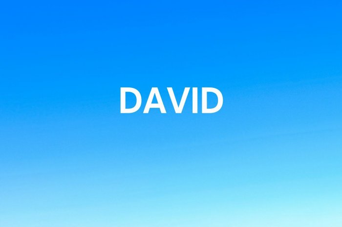 19) Le nom"DAVID"