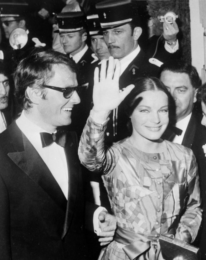 Romy Schneider et Harry Meyen à Cannes en 1969