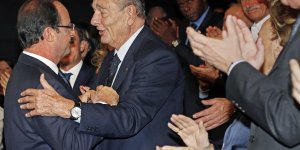 Jacques Chirac de sortie avec François Hollande au Quai Branly