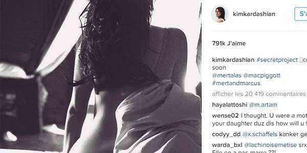 Kim Kardashian dévoile son fessier nu sur Instagram (photo dans l'article)