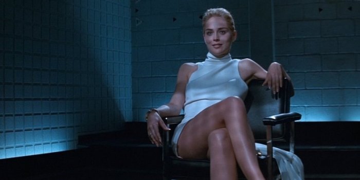 Scène "Qulte" du cinéma : Sharon Stone sans culotte dans le film "Basic Instinct"